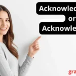 Acknowledgement or Acknowledgment