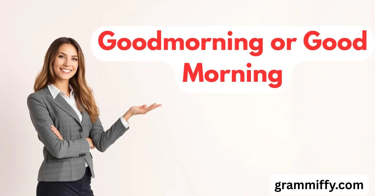 Goodmorning or Good Morning