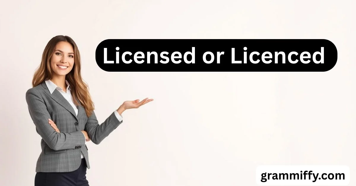 Licensed or Licenced