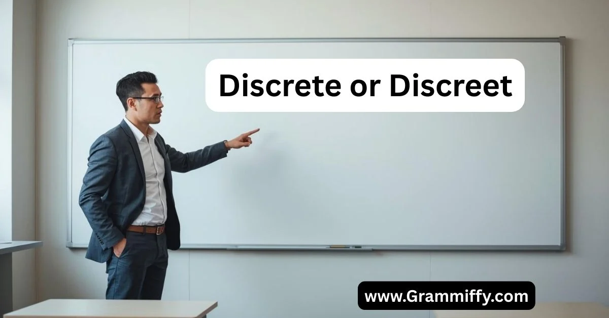 Discrete or Discreet