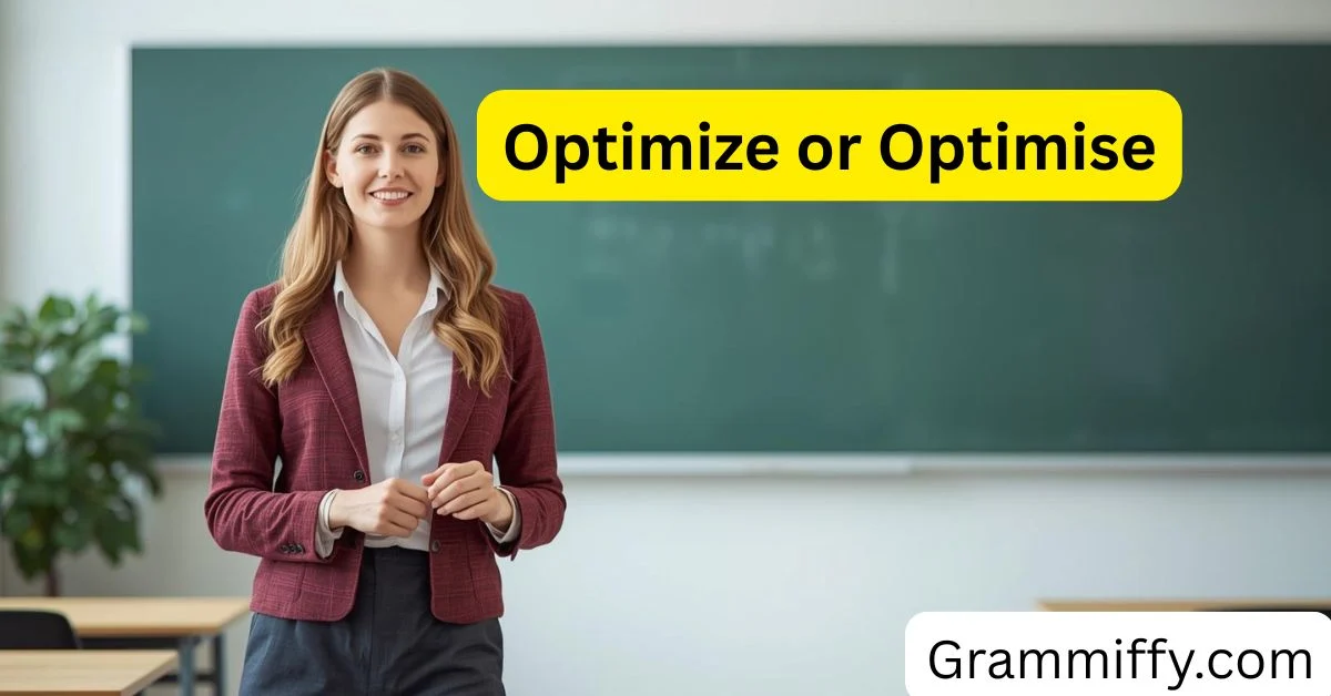 Optimize or Optimise