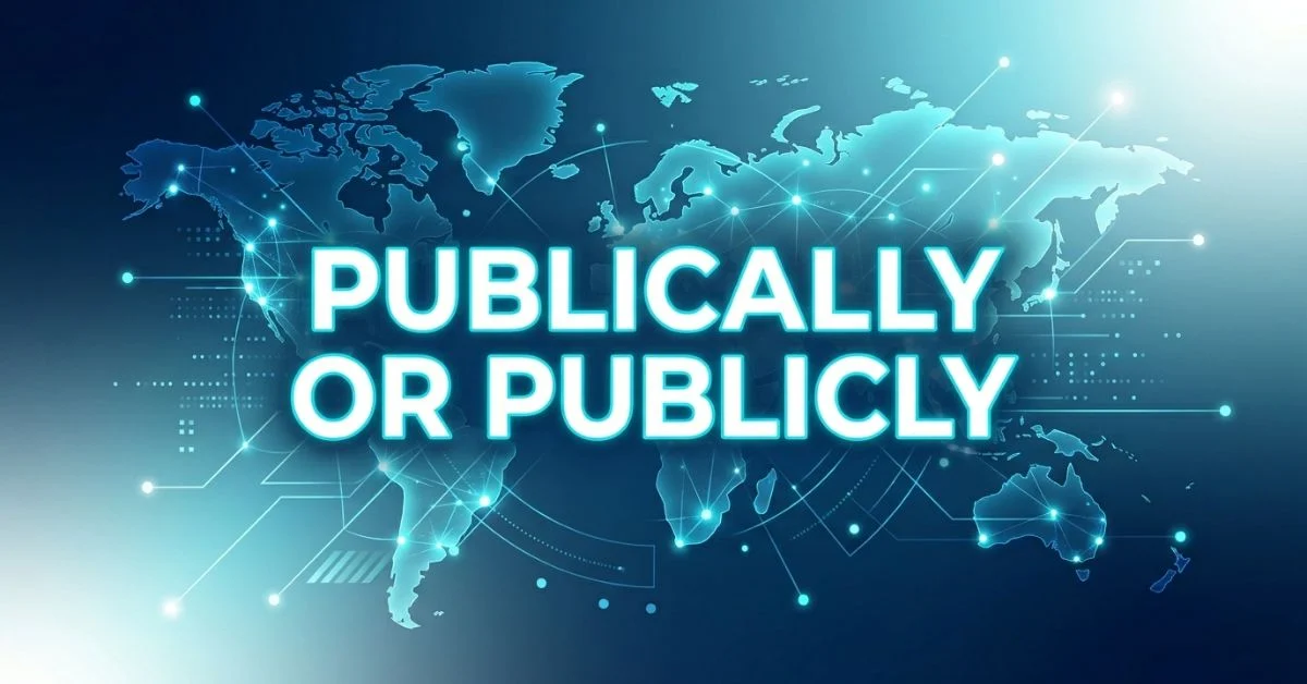 Publically or Publicly